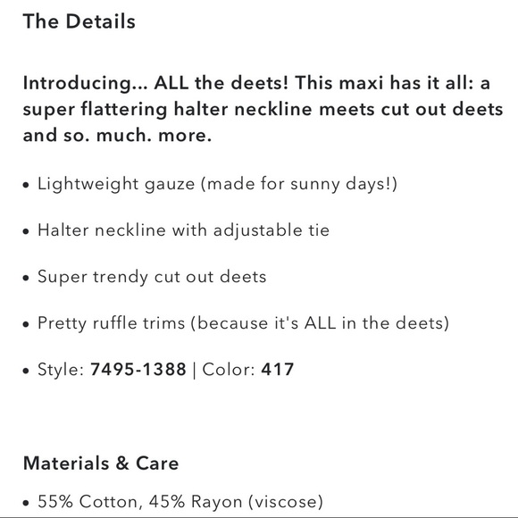 AERIE | Halter Beach Maxi Sundress - Picture 9 of 9